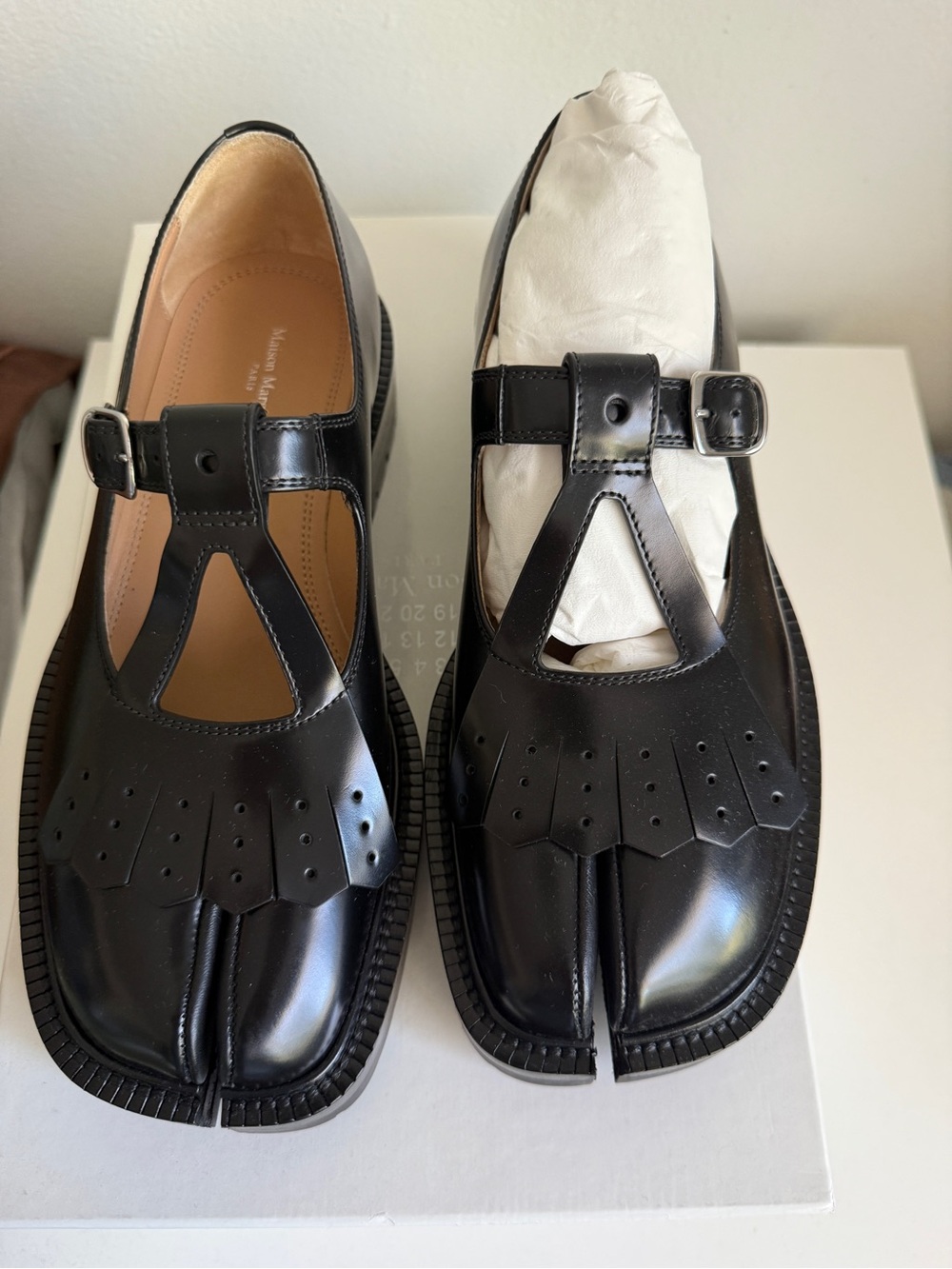 Maison Martin Margiela Black Tabi County Mary Jane Flats - Picture 5 of 8